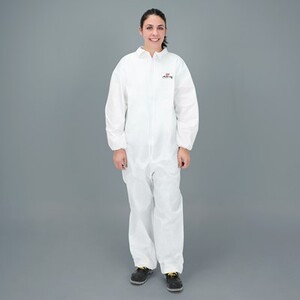 NSI ActivGARD® LX Collar, Elastic Wrists & Ankles Polyethylene CoatedStandard Disposable Coveralls - Large