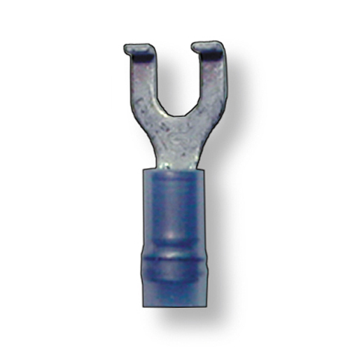 Hooked Fork Connector Blue 4MM