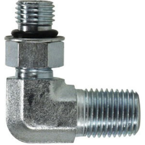 7/16-20X1/4 (1/4 OD) O-Ring to Male Pipe Elbow