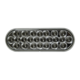 Red Stop/Turn/Tail Clear Oval 24 LED 6 1/2