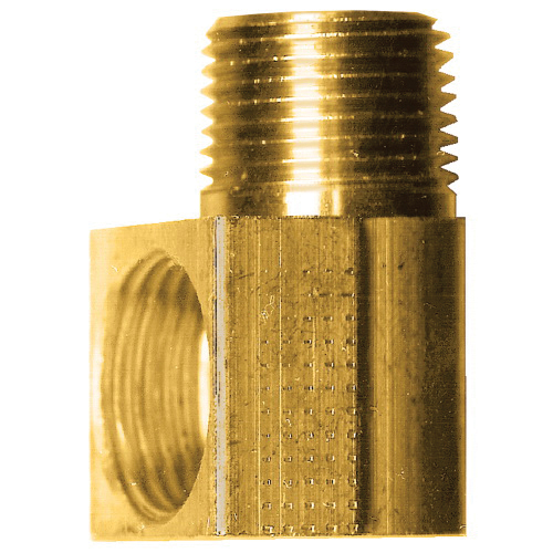 Brass SAE 45-Degree Inverted Flare 90-Degree Elbow - 1/4 Inch Tube x 1/8 Inch Male Pipe Thread (MPT)