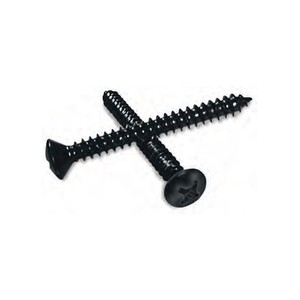 Phillips Oval Head Self-Tapping Screw Black 4X5/8