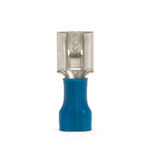 Female Spade Connector with Tab Blue Large