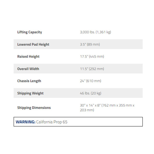 RFJ-3000AL / 1.5 Ton Aluminum Racing Floor Jack