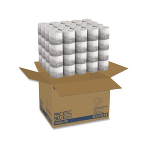 Pacific Blue Basic Bathroom Tissue, Septic Safe, 2-Ply, White, 550 Sheets/Roll, 80 Rolls/Carton