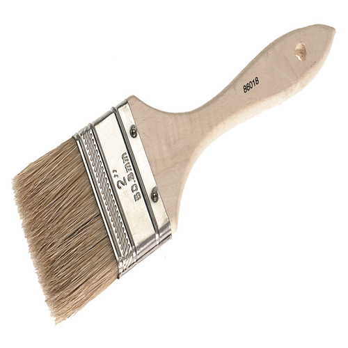 Pure Bristle Wood Handle Chip Paint Brush - 2 Inch, Wire Brushes, Brushes, Tools