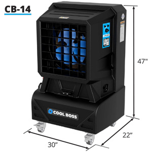 CoolBoss Evaporative Cooler w/SWING LOUVERS / 14"Fan / 15 GALLONCapacity / CB-14SL / LOW - VOLTAGE