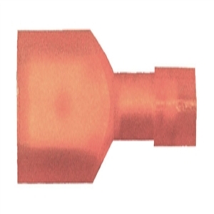 Red Female Spade Connector Fully-Insulated 1/4
