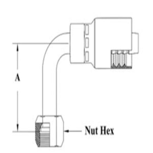 3/4 HOSE 1-3/16X12 ORF 90 FE SWVL MDROP