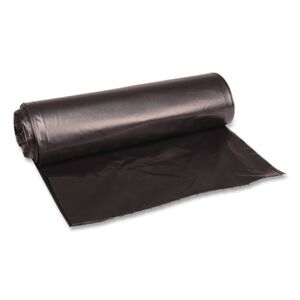 Recycled Low-Density Polyethylene Can Liners, 33 gal, 1.6 mil, 33" x 39" Black 10 Bags/Roll 10 Rolls