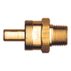 Brass DOT Air Brake - Terminal Bolts Coupler - 3/8 Inch Hose Inner Diameter (HID) x 3/8 Inch Male Pipe Thread (MPT)