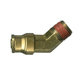 Brass Push-To-Connect - DOT Air Brake - Nylon Tubing 45-Degree Elbow - 1/2 Inch Tube x 3/8 Inch Male Pipe Thread (MPT)
