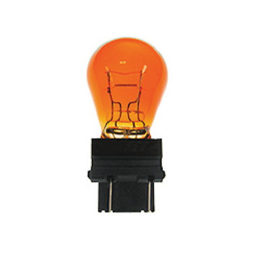 12.8/14 Volts - 26/6 Watts S8 Dual Friction Wedge Amber 2/.48 Amps #3057A Bulb