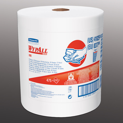Kimberly-Clark WypAll* X80 White Jumbo Roll Heavy-Duty Task Wipers