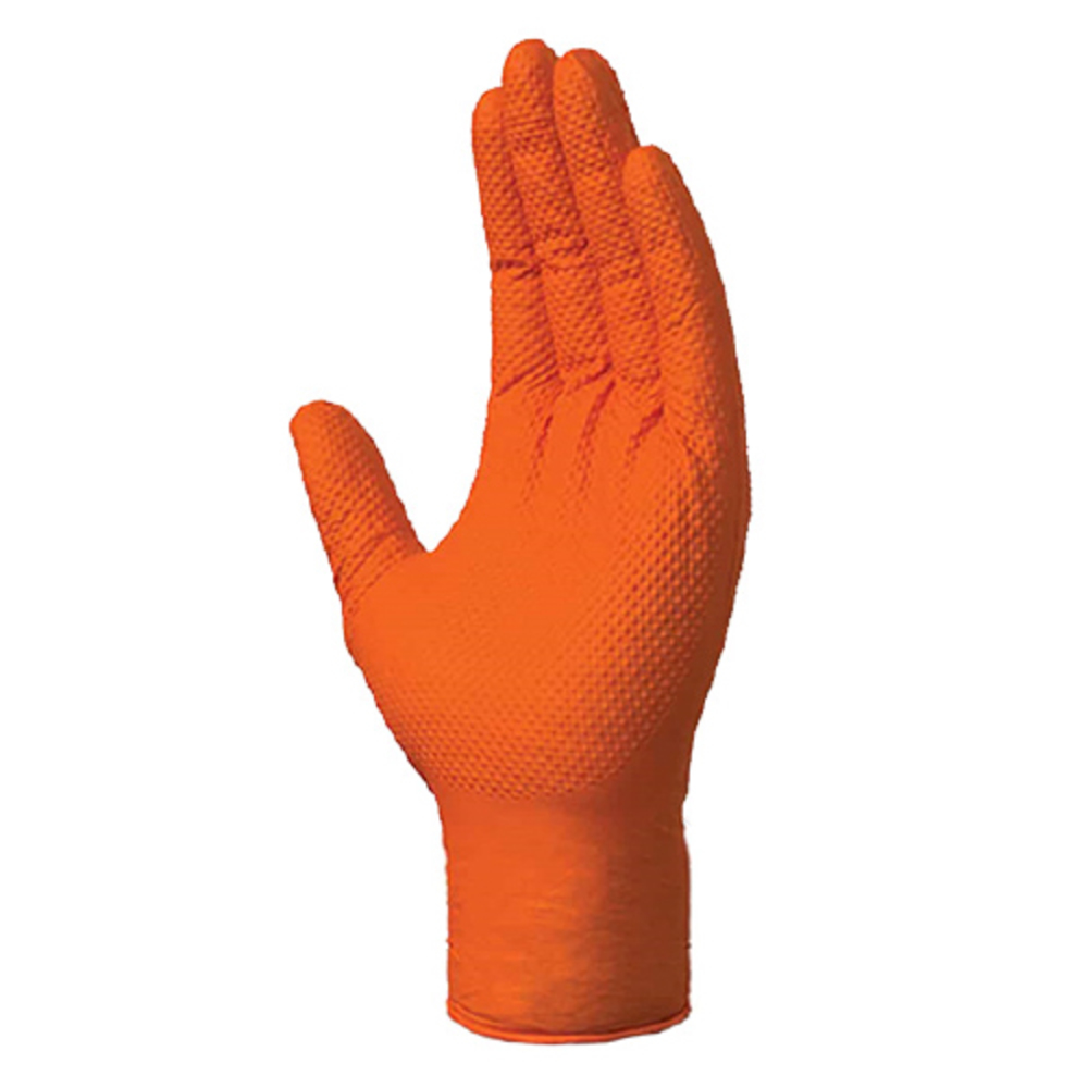 Nitrile Gloves - Heavy Weight - Orange - Textured - (100/Box) - ExtraExtra  Large, Hand Protection, Personal protection, Shop Supplies and Safety