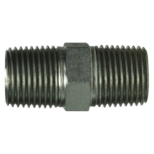 1/4-19 BSPT Hex Nipple