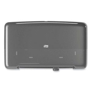 Tork Bath Tissue Mini-Jumbo Roll Twin Dispenser, 17 x 5.69 x 10.13, Black