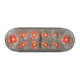 Red Stop/Turn Oval Clear Lens 10 LED 6 1/2