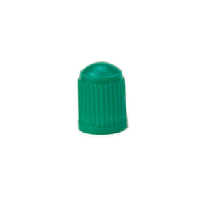 Dark Green Plastic Valve Cap with Red Silicone Seal