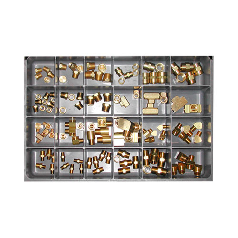 Brass Pipe Fitting Assortment 118 Pc Fluid Power Assortments