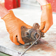 Nitrile Gloves - Heavy Weight - Orange - Textured (100/Box) - Large