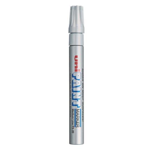 Permanent Marker Med Bullet Tip Silver