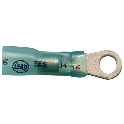 Supreme Solder/Seal #10 Stud Ring Connector - Blue - 16-14 AWG
