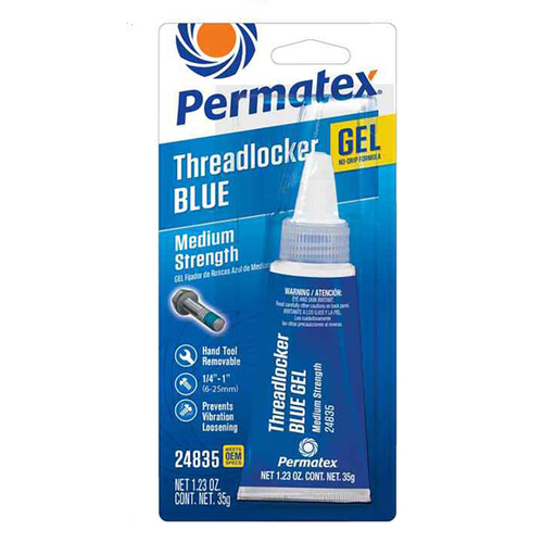 Permatex Medium Strength Threadlocker Blue Gel, 35G Thread Lockers