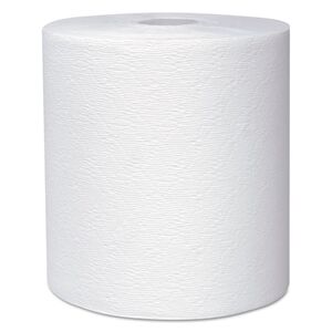 Hard Roll Paper Towels, 1-Ply, 8" x 600 ft, 1.75" Core, White, 6 Rolls/Carton