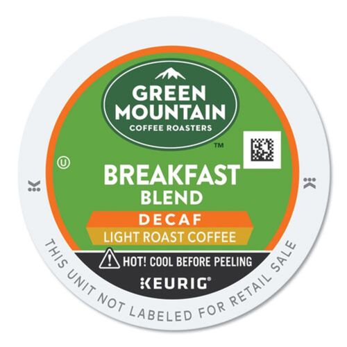 Green Mountain Coffee Breakfast Blend Decaf Coffee K-Cups, 96/Carton