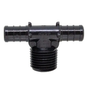 Black 1/2" x 1/2"x 1/2" Pex Male Tee