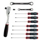ZEBRA Screwdriver, Box End Wrench and Needle Nose Plier Package 8 Pieces