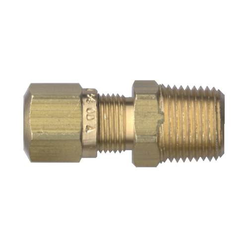 Brass DOT Air Brake Fitting Nylon Tube Connector - 3/8 Inch Tube To 1/4Inxh Male Pipe Thread (MPT)