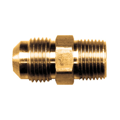 Brass SAE - 45-Degree Flare Union Coupling -Tube to Male Pipe - 3/4 Inch Tube x 1/2 Inch Male Pipe Thread (MPT)