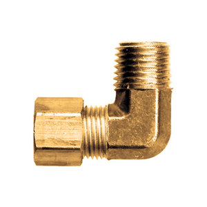 Brass Air Shift Transmission - Fittings 90-Degree Elbow Tube to Male Pipe - 5/32 Inch Tube x 1/8 Inc