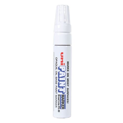 Permanent Marker Broad Chisel Tip White