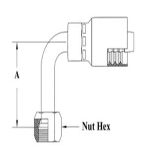3/4 HOSE 1-3/16X12 ORF 90 FE SWVL MDROP