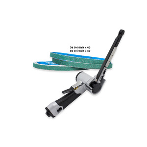1/2 Inch Air Belt Sander and 1/2" x 18" Ceramic Belts - Package Deal