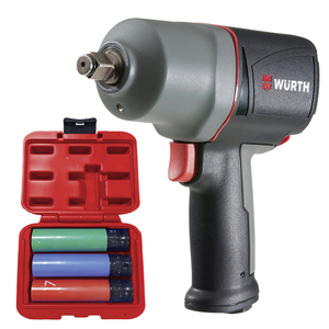 Pneumatic Impact Gun and Three Piece Power Socket Set - DSS - 1/2 Inch -Package Deal