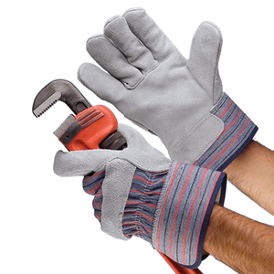 NSI Standard Leather Palm Safety Cuff Work Gloves