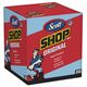 Shop Towels, Pop-Up Box, 1 Ply, 10 X 12, Blue, 200/Box, 8 Boxes/Carton