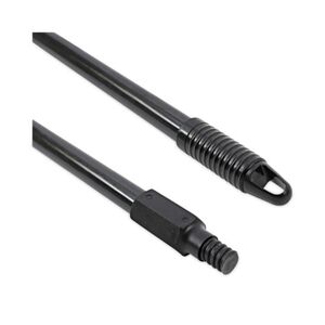 Fiberglass Broom Handle, Nylon Plastic Threaded End, 1" dia x 60", Black