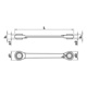 ZEBRA POWERDRIV® (12-Point) Double Box End Ratchet Wrench - 4-In-1 - 8mm x 10mm + 12mm x 13mm