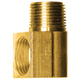 Brass SAE 45-Degree Inverted Flare 90-Degree Elbow - 3/8 Inch Tube x 1/4 Inch Male Pipe Thread (MPT)