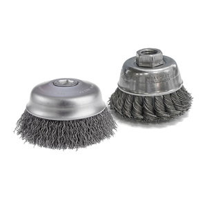 Wire Cup Brush - Knot - 3 - 1/2 Inch - Stainless - Wire Size .020
