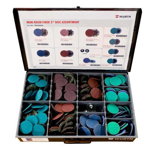 Mini Resin Fiber and Cloth 2 Inch Disc Assortment - 376 Pieces
