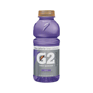 G2 Perform 02 Low-Calorie Thirst Quencher, Grape, 20 oz Bottle, 24/Carton