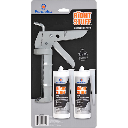 Permatex The Right Stuff Gasket Maker, 5oz, 2 pack with chaulking gun
