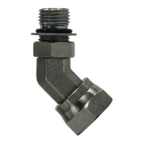 7/8-14X1/2 (5/8 OD) 45 Degree O-Ring Swivel Adapter