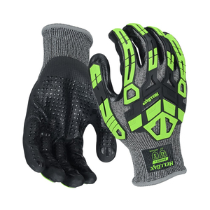 NSI HellBax Cut Resistant A3 Gloves with TPR Protection - Hi-Vis Lime -2Xlarge